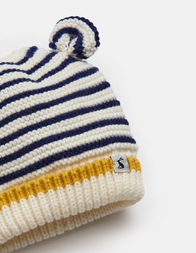 Joules, Accessories - Gloves & Mittens,  Joules Cute Cream Navy Stripe Hat and Mitten Set