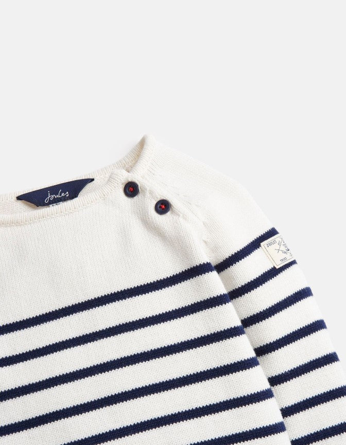 Joules, Baby Girl Apparel - Outfit Sets,  Joules George Navy Cream Stripe Knitted Top and Pants Set