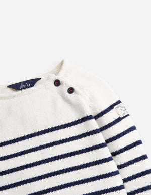Joules, Baby Girl Apparel - Outfit Sets,  Joules George Navy Cream Stripe Knitted Top and Pants Set