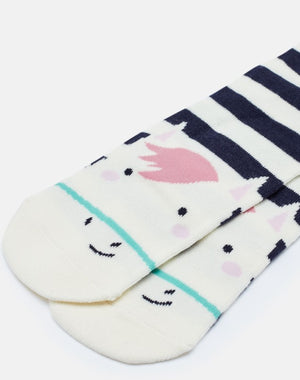 Joules, Accessories - Socks,  Joules Neat Feet Navy Stripe Horse Character Socks