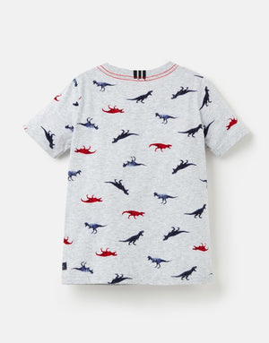 Joules, Boy - Tees,  Joules Olly Grey Dinosaurs Printed Tee