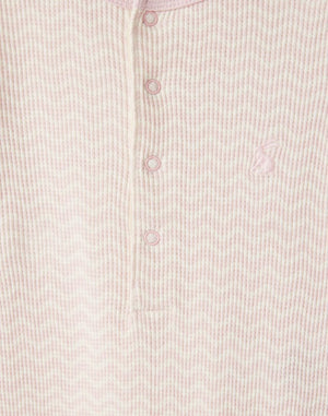 Joules, Baby Girl Apparel - Rompers,  Joules Peepa Pink Cream Zigzag Waffle Romper
