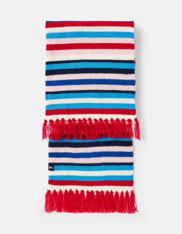 Joules, Accessories - Hats,  Joules Snowy Multi Stripe Hat and Scarf Set