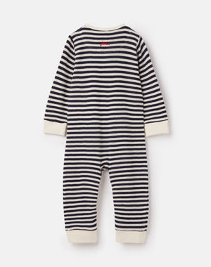 Joules, Baby Boy Apparel - Rompers,  Joules Webley Navy Stripe Waffle Babygrow