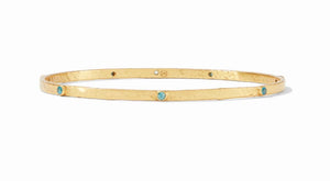 Julie Vos, Accessories - Jewelry,  Julie Vos - Crescent Bangle Gold Pacific Blue CZ