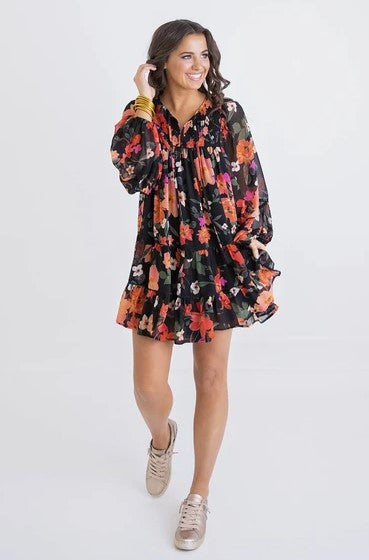 Eden Lifestyle, Women - Dresses,  Floral Chiffon Dress