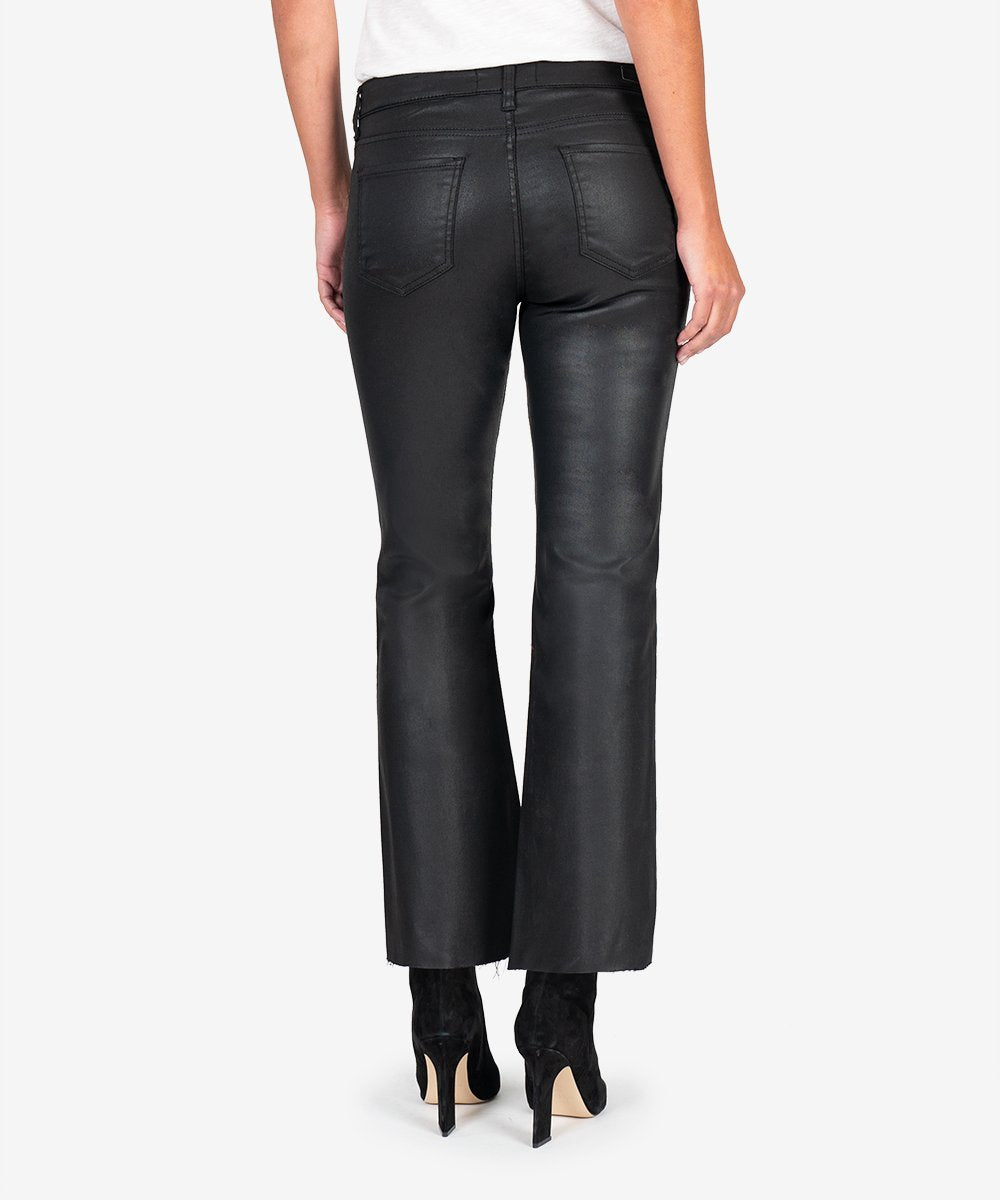 KUT from the Kloth, Women - Denim,  KUT from the Kloth | KELSEY FAUX LEATHER HIGH RISE ANKLE FLARE