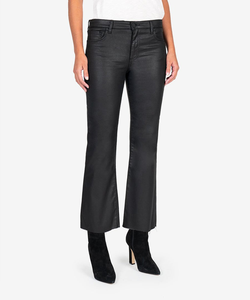 KUT from the Kloth, Women - Denim,  KUT from the Kloth | KELSEY FAUX LEATHER HIGH RISE ANKLE FLARE