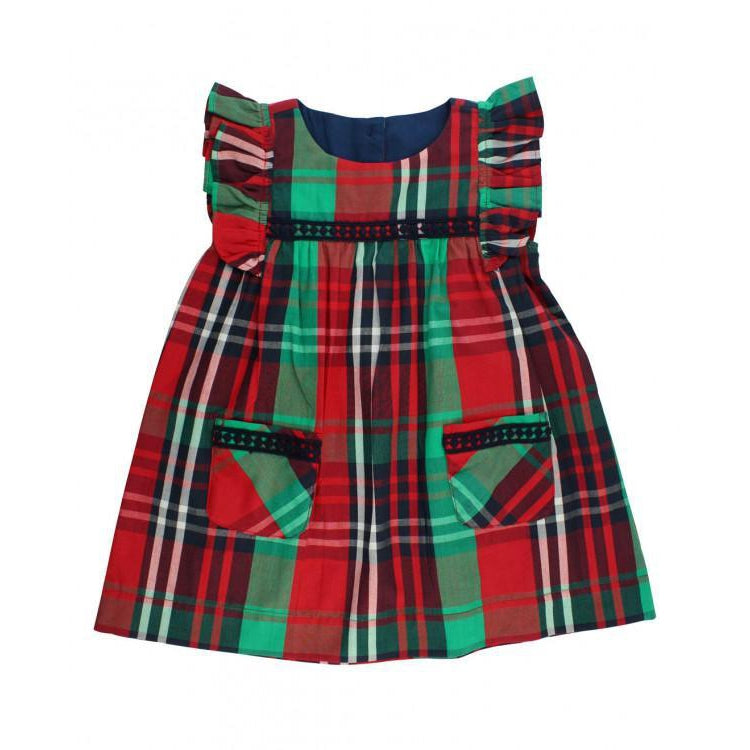 Ruffle Butts, Baby Girl Apparel - Dresses,  Kennedy Plaid Jumper Dress