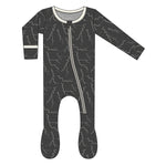 KicKee Pants, Baby Boy Apparel - Pajamas,  Kickee Pants - Print Footie with Zipper - Zebra Lightning