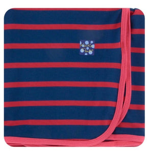 KicKee Pants, Baby - Blankets,  Kickee Pants - Print Swaddling Blanket - Everyday Heroes Navy Stripe