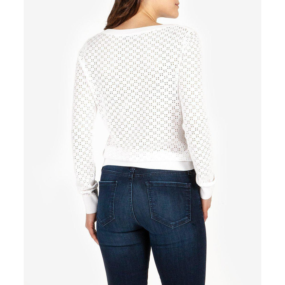 KUT from the Kloth, Women - Shirts & Tops,  KUT from the Kloth | EDYTHE EYELET KNIT SWEATER