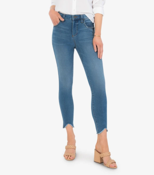 KUT from the Kloth Connie High Rise Fab Ab Ankle Skinny (Factor Wash) - Eden Lifestyle