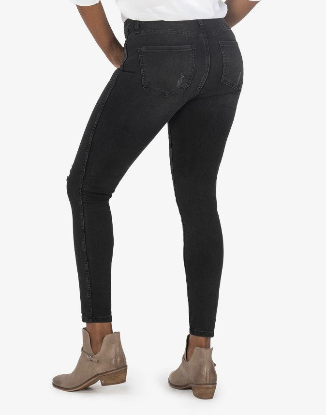 KUT from the Kloth, Women - Denim,  KUT from the Kloth - CONNIE HIGH RISE FAB AB SLIM FIT ANKLE SKINNY (HUNDRED WASH)