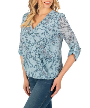 KUT from the Kloth, Women - Shirts & Tops,  KUT from the Kloth Floral Surplice Blouse