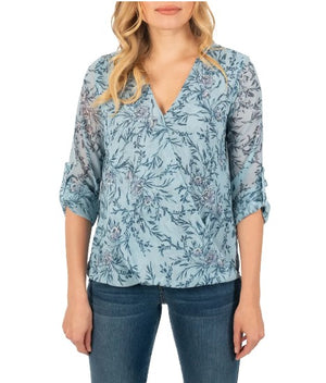 KUT from the Kloth, Women - Shirts & Tops,  KUT from the Kloth Floral Surplice Blouse