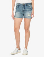 KUT from the Kloth - Gidget High Rise Fray Shorts (Traveler Wash) - Eden Lifestyle