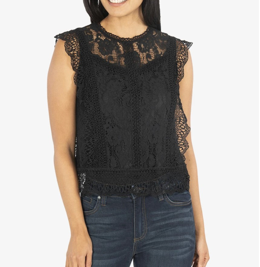 KUT from the Kloth, Women - Shirts & Tops,  KUT from the Kloth Stella Lace Top (Black)