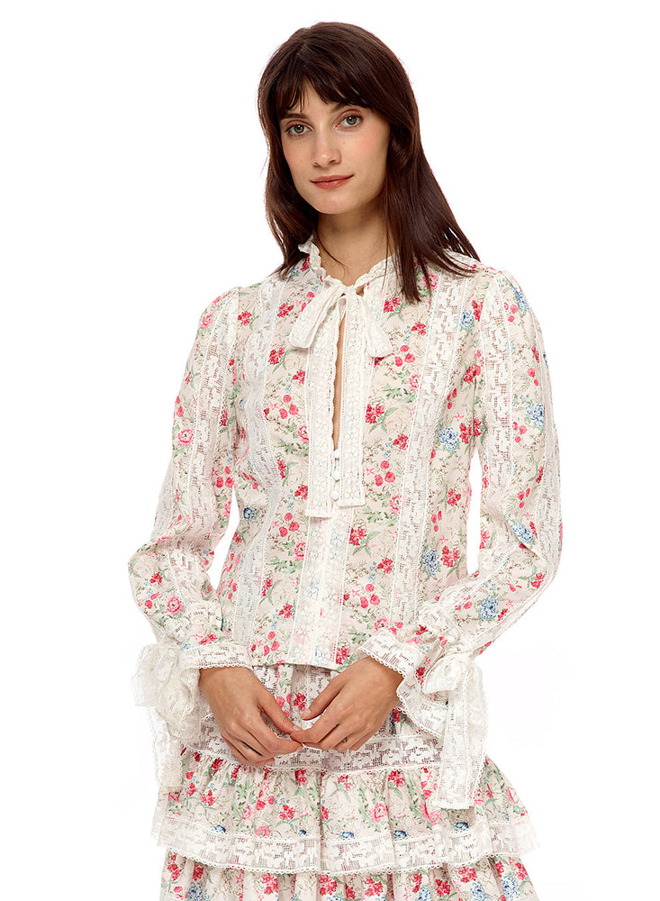 Lace Trim Blouse - Eden Lifestyle