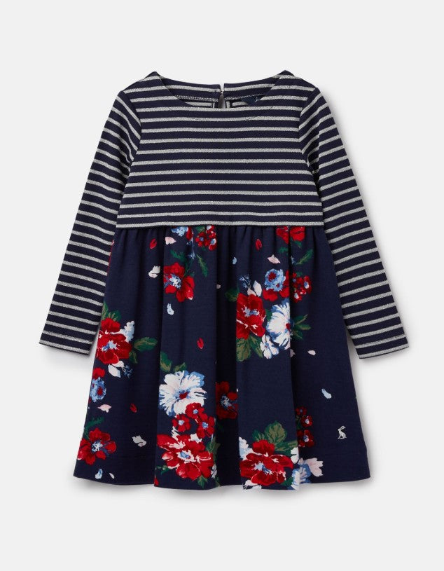 Joules, Girl - Dresses,  Joules Layla Navy Devito Floral Jersey Dress