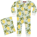 Milkbarn, Baby Girl Apparel - Pajamas,  Milkbarn Lemon Bamboo Pajama