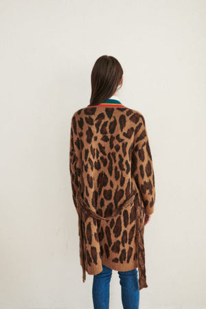 Week&, Women - Outerwear,  Leopard Print Cardigan