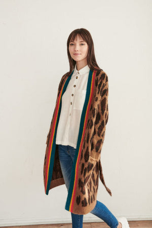 Week&, Women - Outerwear,  Leopard Print Cardigan