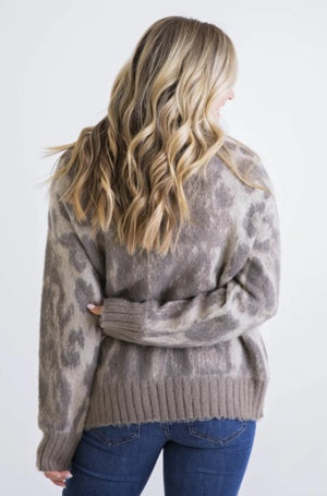 Karlie, Women - Shirts & Tops,  Leopard Turtleneck Sweater