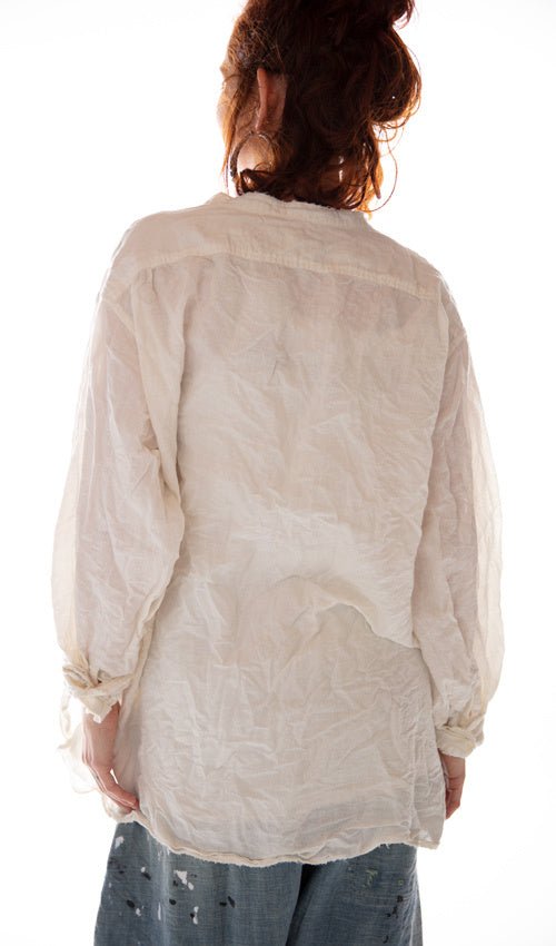 Magnolia Pearl, Magnolia Pearl,  Magnolia Pearl Linen Ford Tux Shirt with Button Placket and Pintuck Bib Top 521