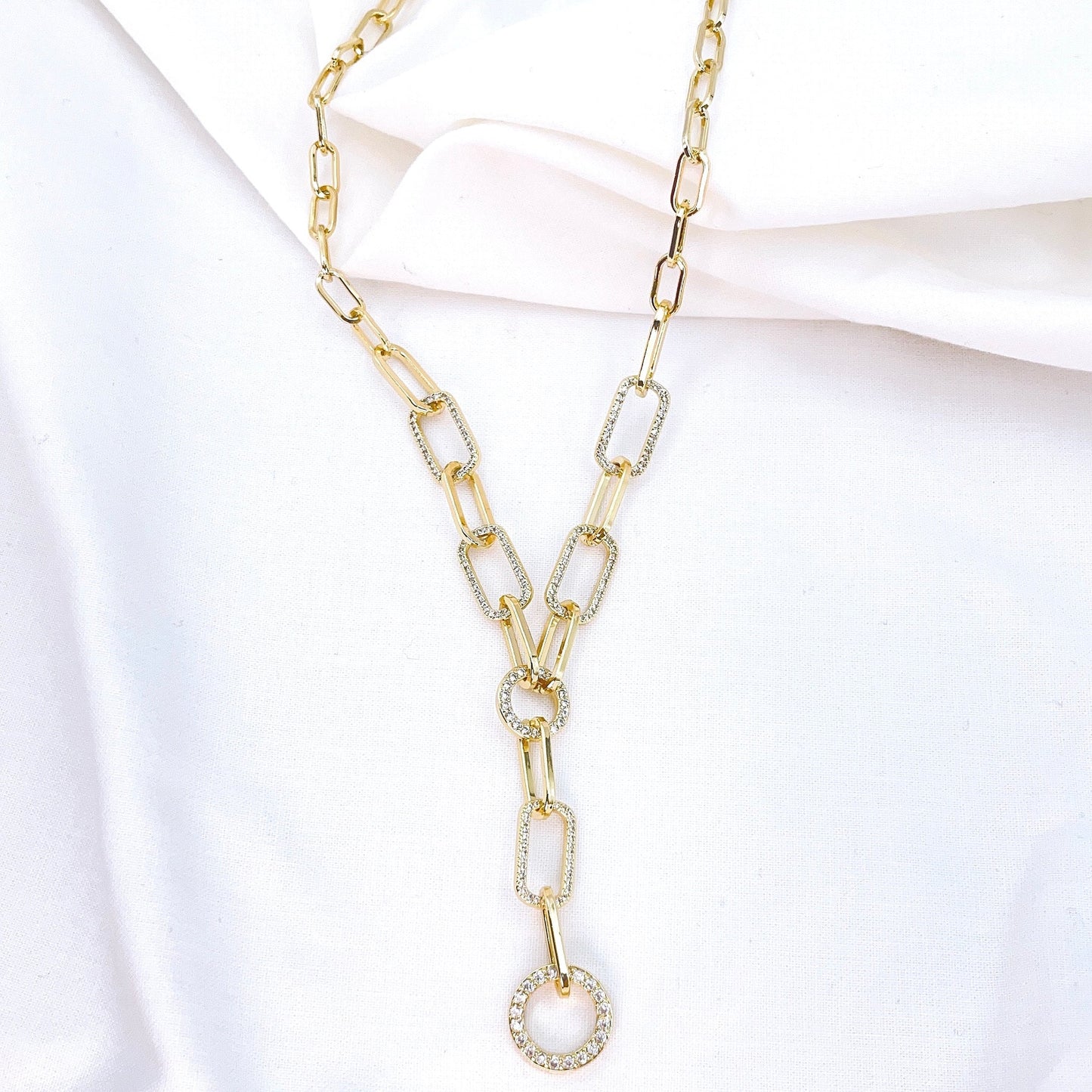 Link Pave Necklace - Eden Lifestyle