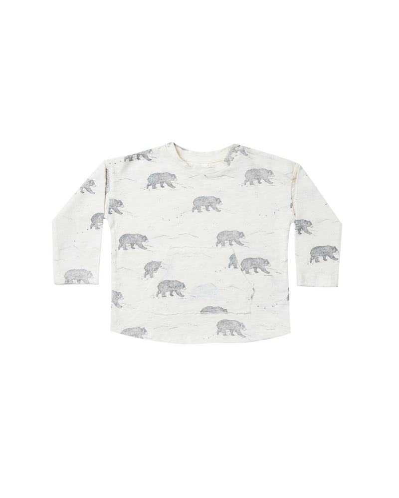 Rylee and Cru, Baby Boy Apparel - Shirts & Tops,  Rylee & Cru Ivory Bears Long Sleeve Tee