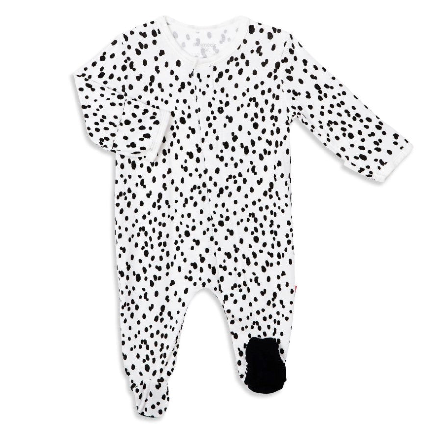 Magnificent Baby, Baby Boy Apparel - Pajamas,  Magnetic Me by Magnificent Baby Seeing Spots Modal Magnetic Footie