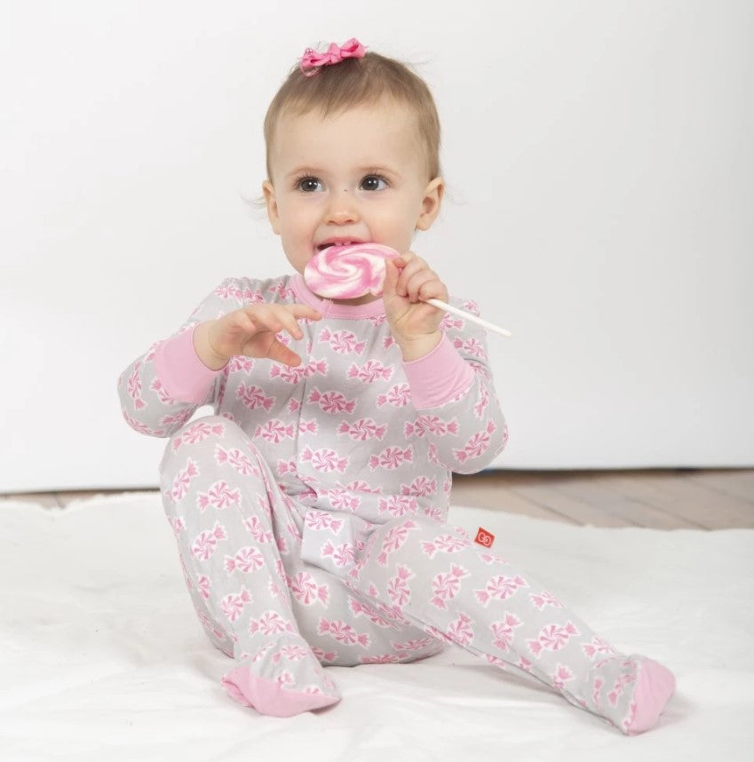 Magnificent Baby, Baby Girl Apparel - Pajamas,  Magnetic Me by Magnificent Baby Sugar Baby Model Magnetic Footie