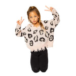 Malibu Sugar, Girl - Sweaters,  Pink Leopard Sweater