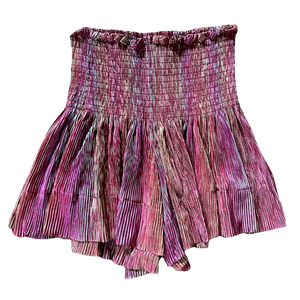 Maroon Pleated Swing Shorts - Eden Lifestyle