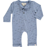 Me & Henry, Baby Boy Apparel - Rompers,  Me and Henry - Blue Print Romper