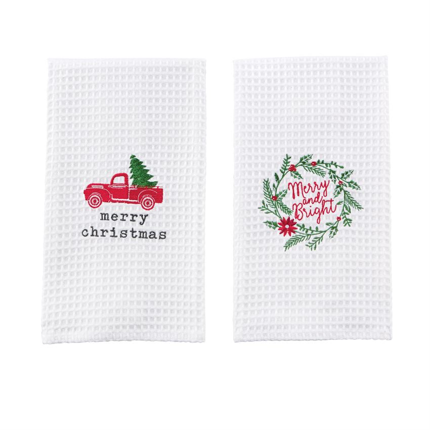 Mud Pie, Home - Decorations,  Mud Pie - Holiday Weave Towel