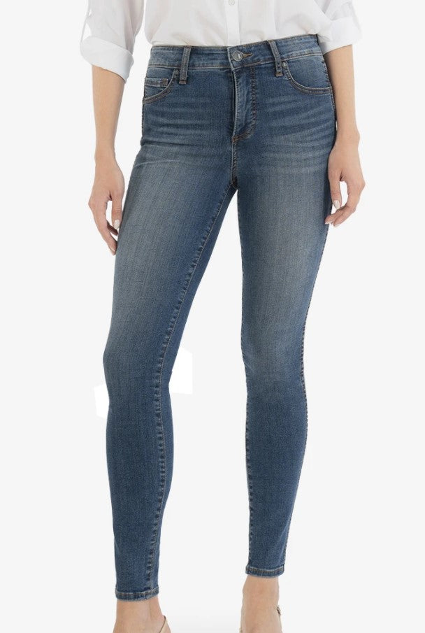 KUT from the Kloth, Women - Denim,  KUT from the Kloth Mia High Rise FAB AB Slim Fit Skinny (Above Wash - Eco Friendly)
