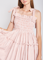 Pink Striped Midi Dress - Eden Lifestyle