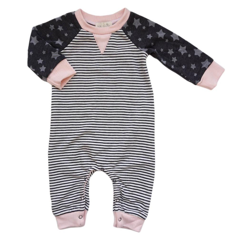 Miki Miette, Baby Girl Apparel - Rompers,  Miki Miette Henry Romper Moto