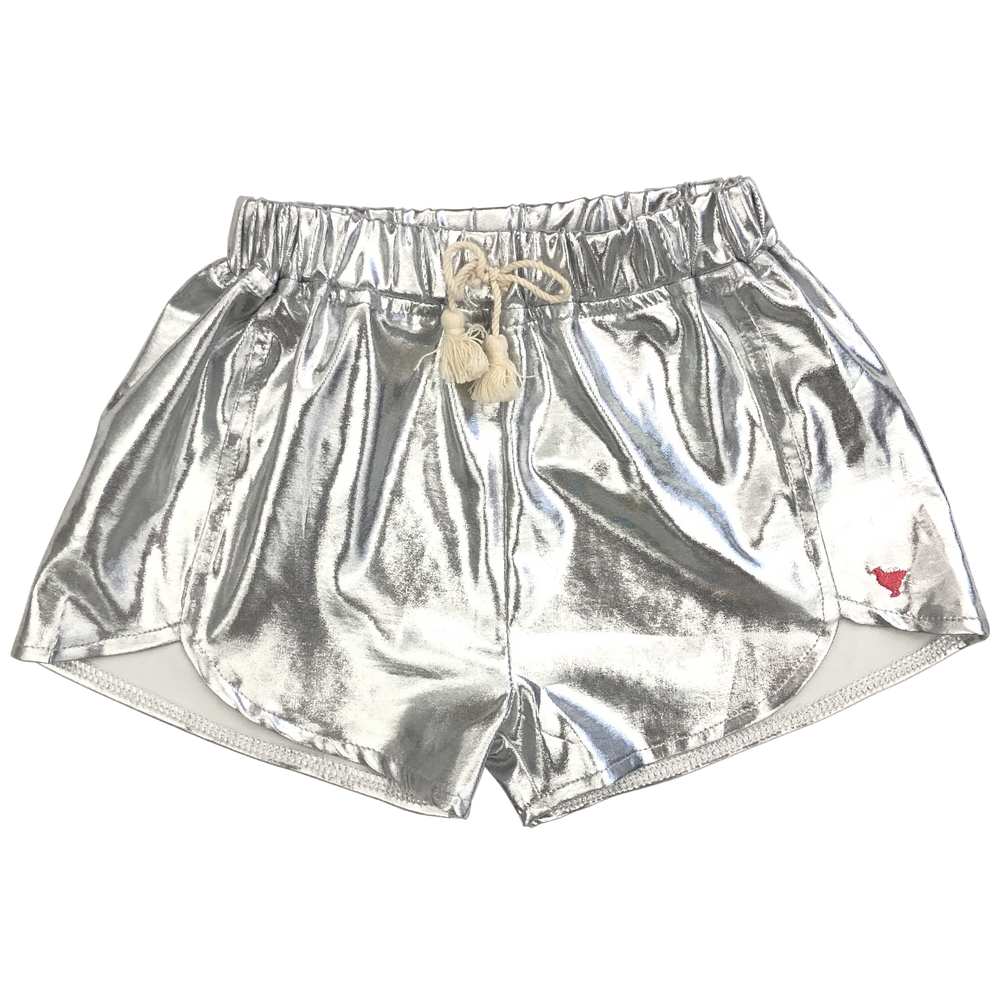 Pink Chicken, Girl - Shorts,  Pink Chicken Millie Silver Metallic Short