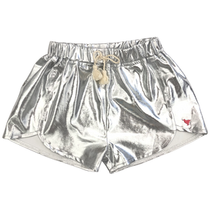 Pink Chicken, Girl - Shorts,  Pink Chicken Millie Silver Metallic Short