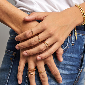 Gorjana, Accessories - Jewelry,  Gorjana - Mini Stackable Ring Set Gold