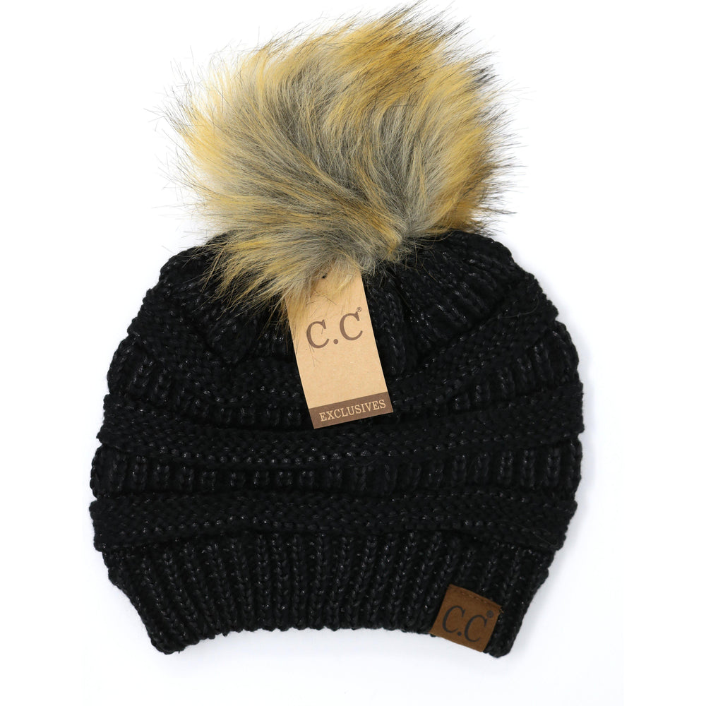 Eden Lifestyle, Accessories - Hats,  Fur Pom Pom Beanie