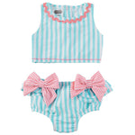 Mud Pie, Girl - Swimwear,  Mud Pie Aqua Bow 2 Piece Swimsuit