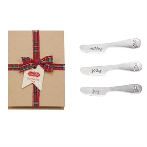 Mud Pie, Home - Serving,  Mud Pie - Pewter Christmas Spreader Set