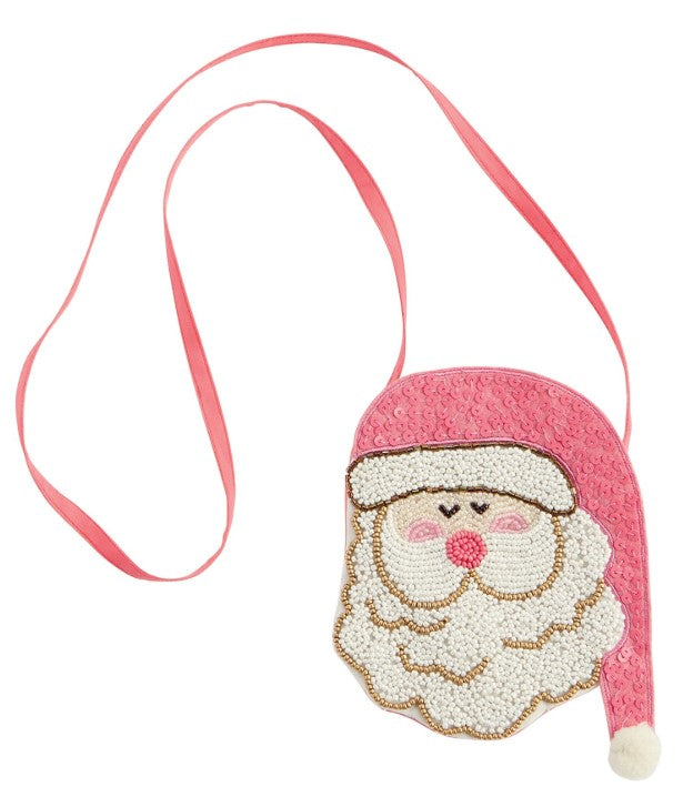Mud Pie, Accessories - Handbags,  Mud Pie Pink Hat Santa Purse