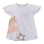 Mud Pie, Girl - Shirts & Tops,  Mud Pie White Star Unicorn Tunic