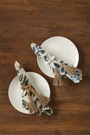 Mud Pie Green Leaf Napkin Set - Eden Lifestyle