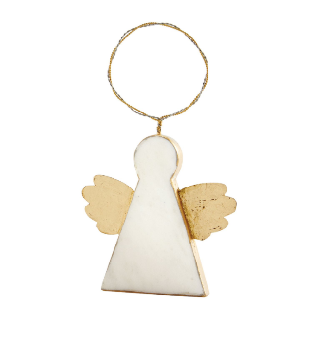 Mud Pie Marble Angel Ornament - Eden Lifestyle